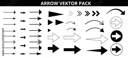 Black arrow vector icon pack, Arrow, Cursor, Arrow vector icon, Modern simple arrows.