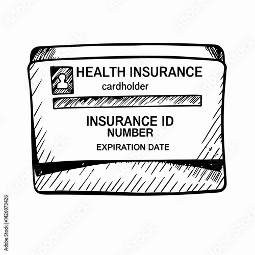 Health Insurance Card Illustrating Coverage Details and Personal Identification for Medical Services