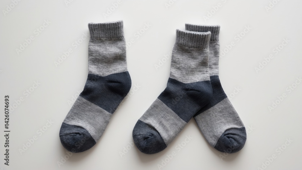 Gray sock pair isolated on a background Gray sock pair isolated on a background
