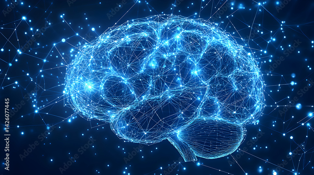 Abstract Digital Representation Of A Brain Abstract Digital Representation Of A Brain