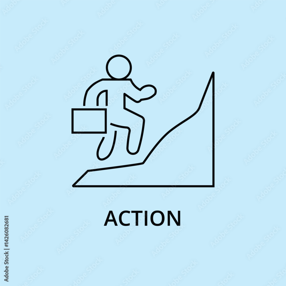Action Icon Dynamic Movement Symbol for Energy, Performance, Activity, and Sports Concept Action Icon Dynamic Movement Symbol for Energy, Performance, Activity, and Sports Concept