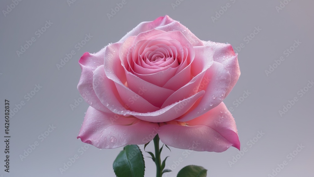 Fototapeta premium Pink flower petal on a white background