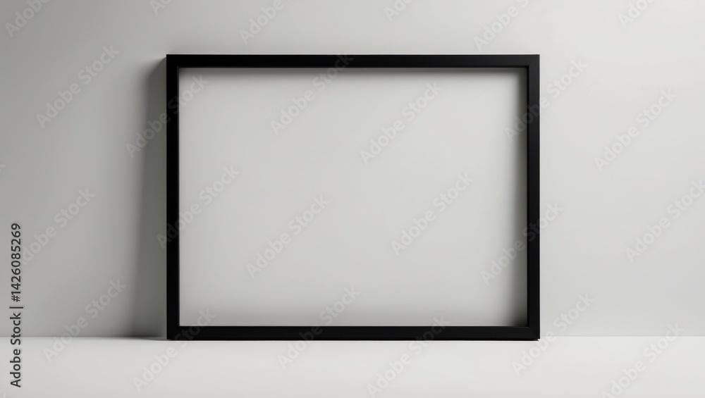 Black wooden picture frame isolated on background Black wooden picture frame isolated on background
