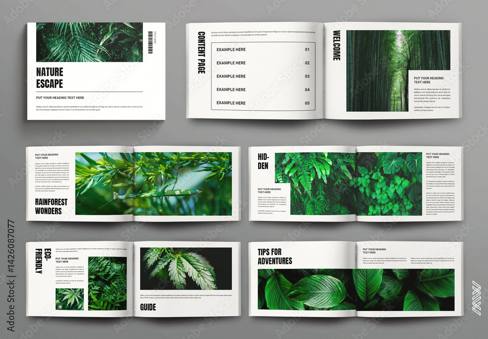 Modern Nature Magazine Layout Stock Template | Adobe Stock