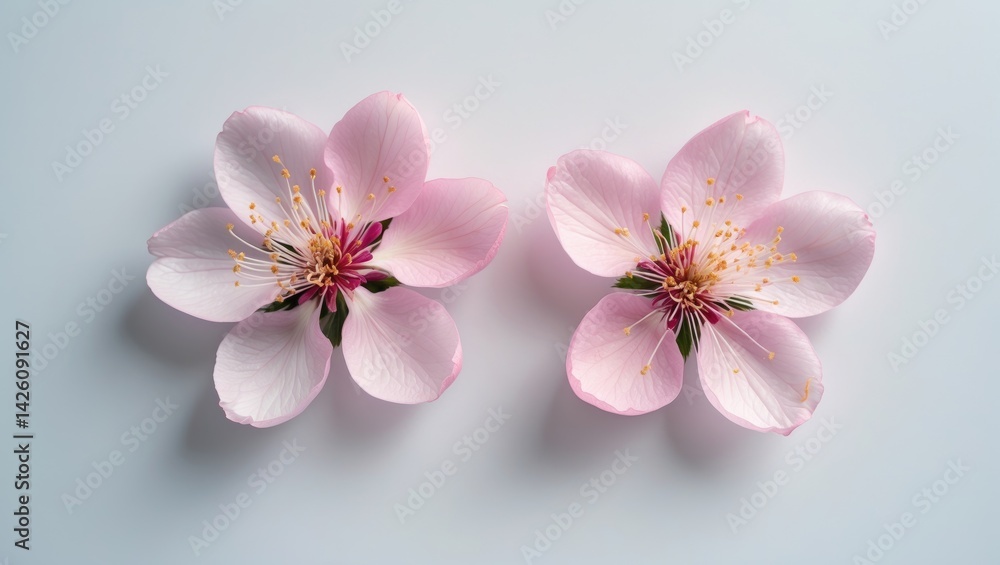 Fototapeta premium Isolated Cherry Blossom Flowers on a Background