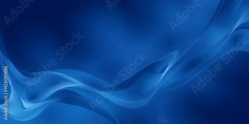 A captivating blue abstract background featuring flowing lines and subtle gradients of color