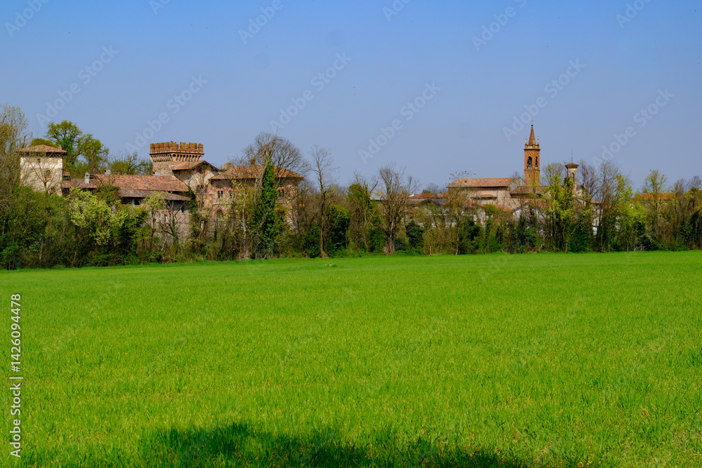 Marne, historic village near Brembate, Bergamo province, Italy