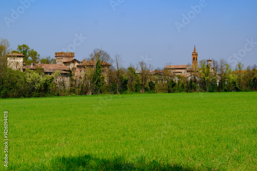 Obraz na płótnie Marne, historic village near Brembate, Bergamo province, Italy w salonie