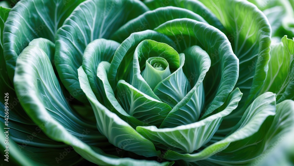 Fototapeta premium Organic farm-grown fresh cabbage vegetables for a healthy diet