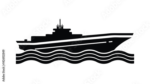 pontoon boat black silhouette water reflection
