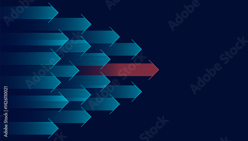 Abstract arrow direction. Technology background. High speed. Hi-tech