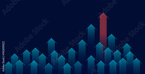 Abstract arrow direction. Technology background. High speed. Hi-tech