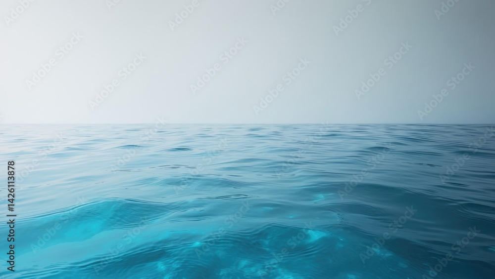 Fototapeta premium Water surface overview with bubbles and waves