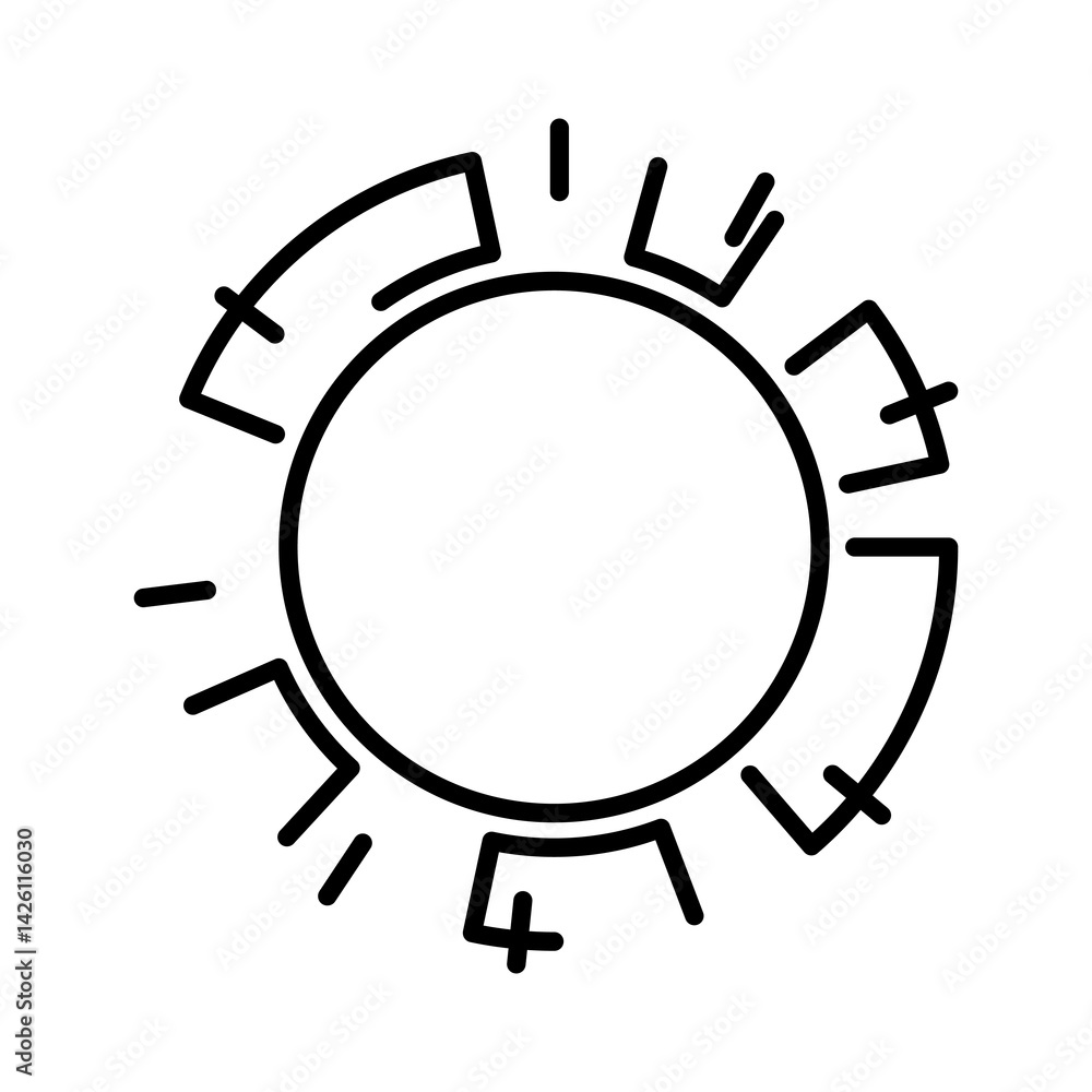 Illustration of sun. Vacation or journey item.