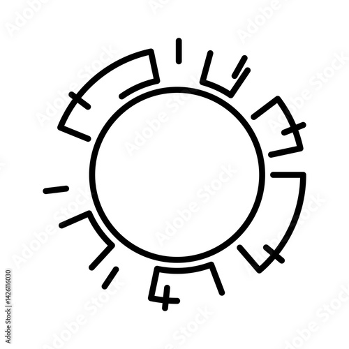 Illustration of sun. Vacation or journey item.