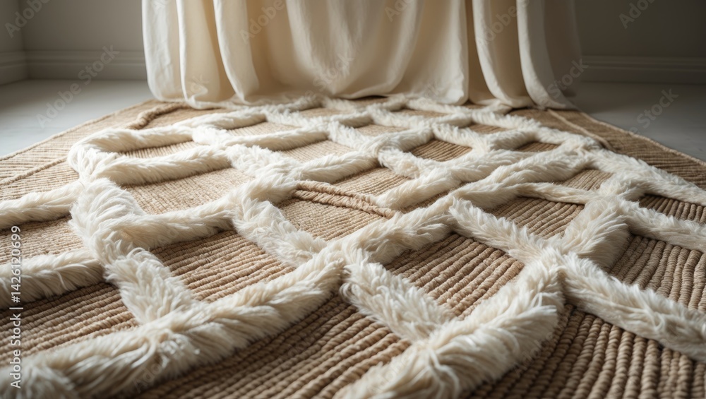 Obraz premium Handcrafted Geometric Area Rug