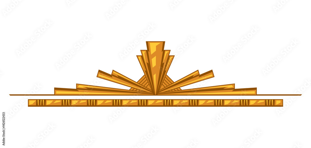 Decoration in art nouveau style. Decorative geometric element.