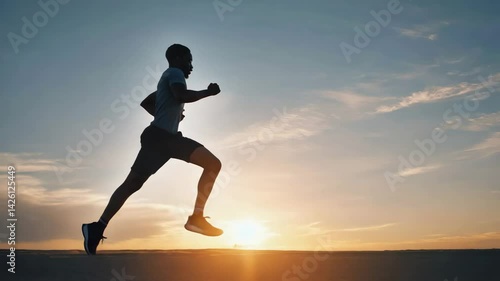 ethnic black athlete man sports outdoor health day life video motion