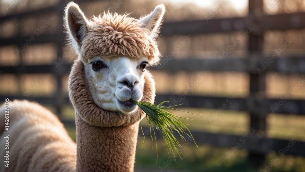 Obraz premium Great Plains Zoo Adorable Alpaca Bringing Joy