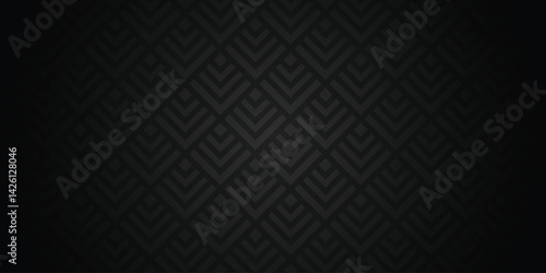 Dark geometric pattern with recessed chevron shapes and soft lighting