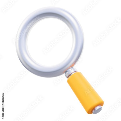 magnifying glass 3d illustration