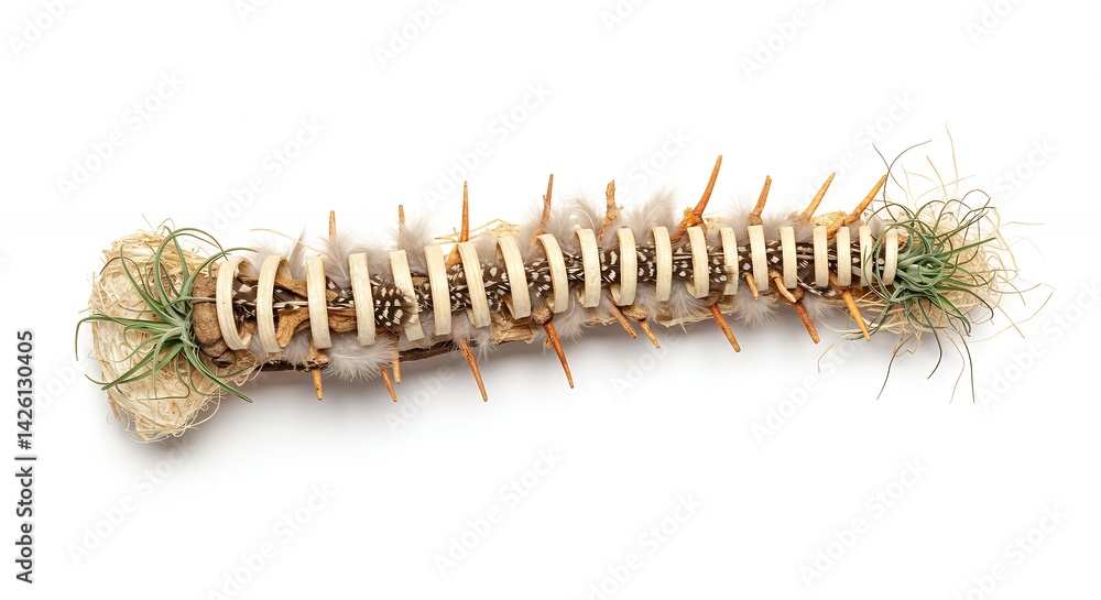 Obraz premium Detailed caterpillar specimen macro image for educational purposes