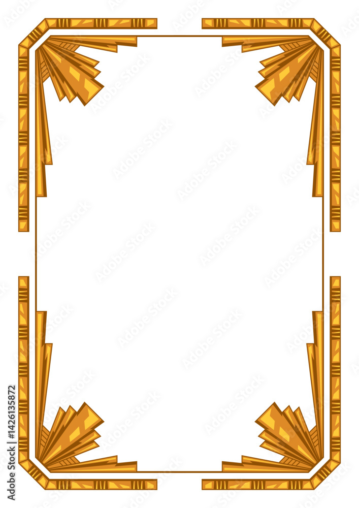 Frame in art nouveau style. Decorative geometric element.