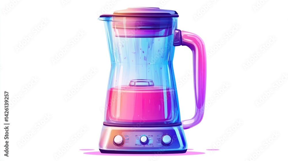 Obraz premium Modern blender, vibrant colors