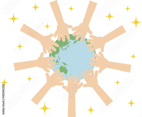 みんなで支える私たちの地球 Supporting Our Planet Together with United Hands