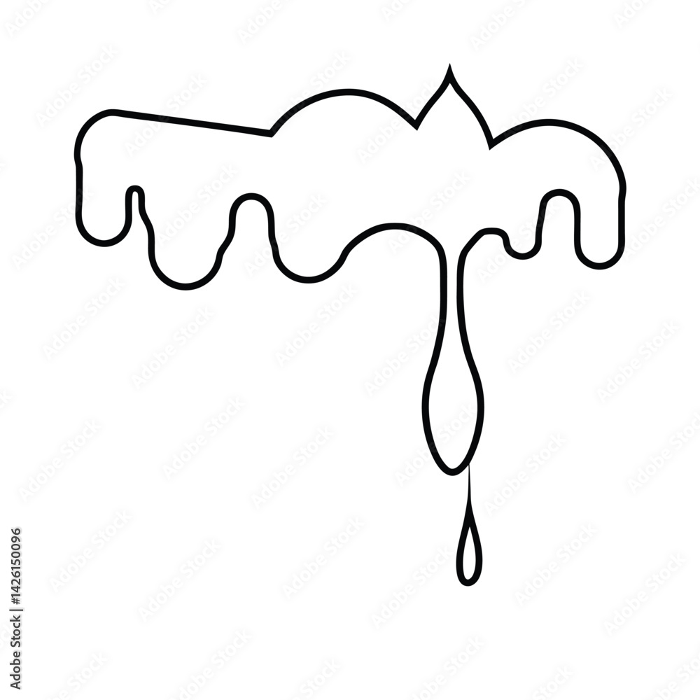 icon of a honey drip forming a skyline icon of a honey drip forming a skyline