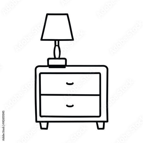 icon of a nightstand and lamp