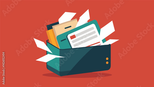 A wallet bursting with cled tuition receipts a physical representation of the financial burden of textbooks.. Vector illustration