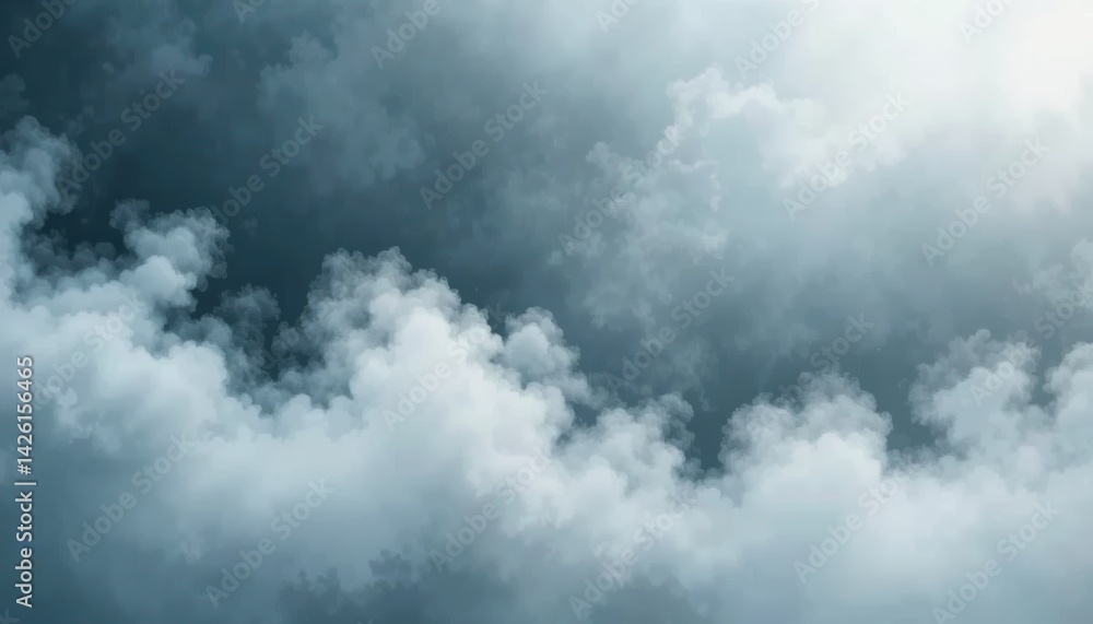 Fototapeta premium Dramatic cloud formation open sky nature scene atmospheric perspective high altitude weather concept for visual impact