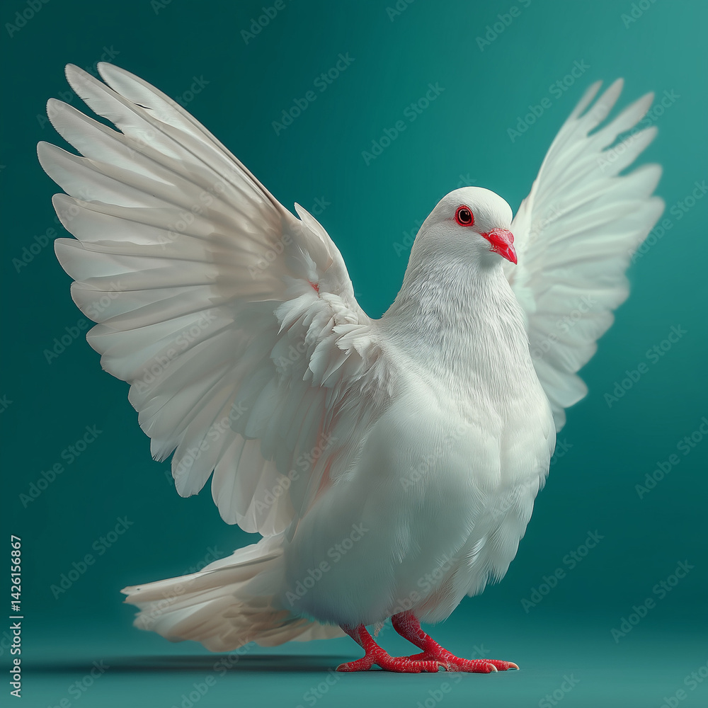 Fototapeta premium white dove in flight as a symbol of peace