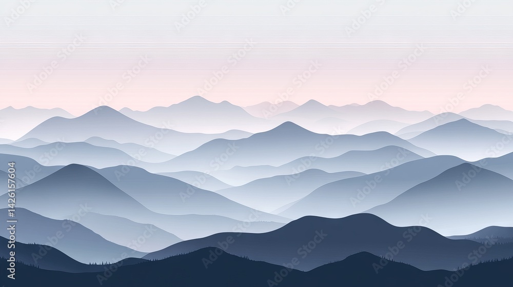 Fototapeta premium Business banner design featuring abstract digital high tech cityscapes with soft and calming color backgrounds