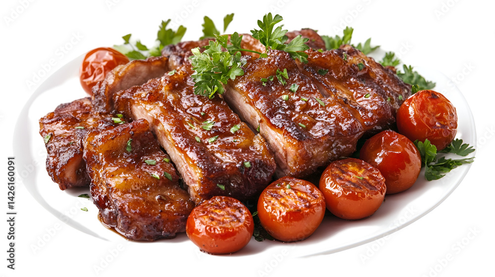 BBQ Meat Delight on Delicious assorted skewers of grilled meat. transparent background BBQ Meat Delight on Delicious assorted skewers of grilled meat. transparent background