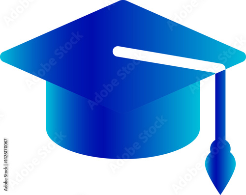 Graduation Cap Rounded Gradient  Fill  Icon