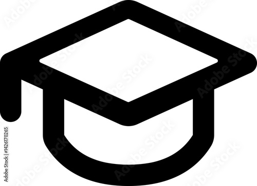 User Male Graudate Cap Filled  Icon