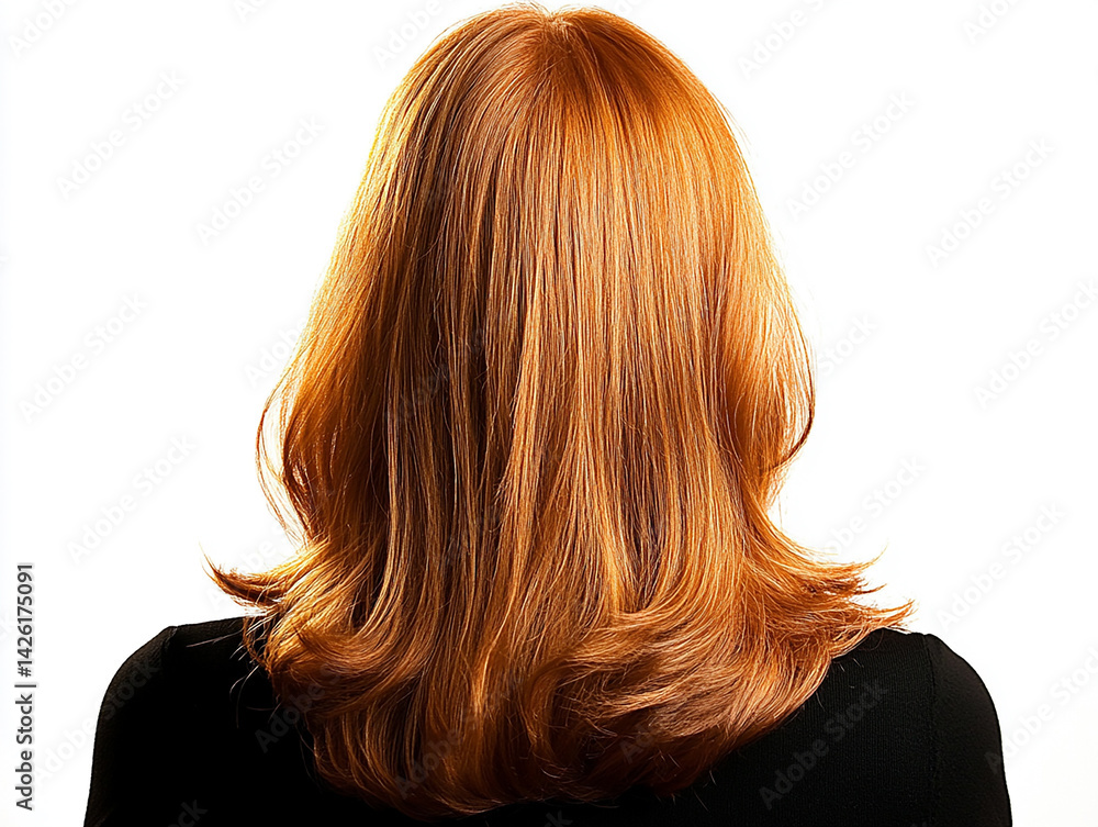 Naklejka premium Beautiful hair of a beauty, hairstyle advertising design