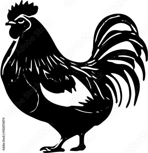 silhoutte rooster