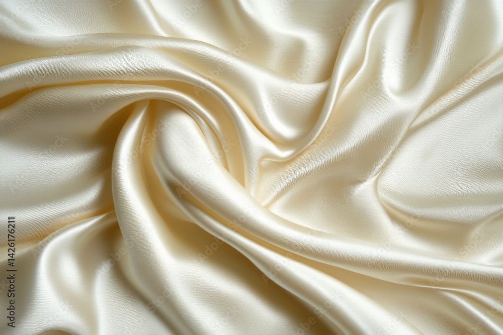 Soft creamy silk fabric draping elegantly in natural light, showcasing smooth texture and sheen for design inspiration Soft creamy silk fabric draping elegantly in natural light, showcasing smooth texture and sheen for design inspiration