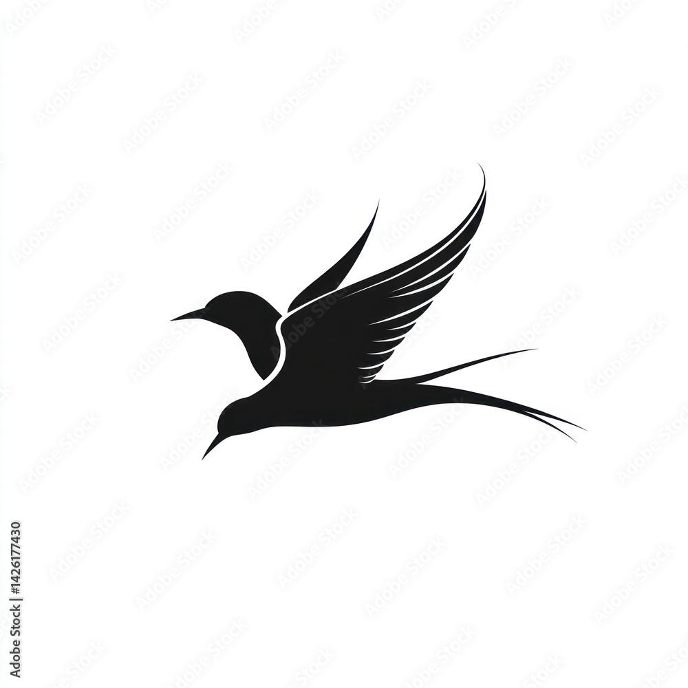 Silhouettes of Birds in Flight, Abstract Design, Possible Use for Logo or Symbol Silhouettes of Birds in Flight, Abstract Design, Possible Use for Logo or Symbol
