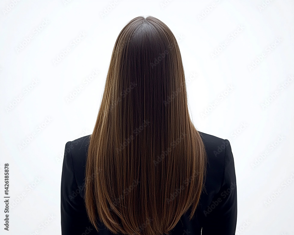 Naklejka premium Beautiful hair of a beauty, hairstyle advertising design