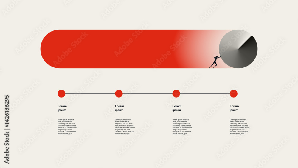 custom made wallpaper toronto digitalGrowth and Progress Business Infographic Vector Template. Presentation concept with minimal style abstract illustration.