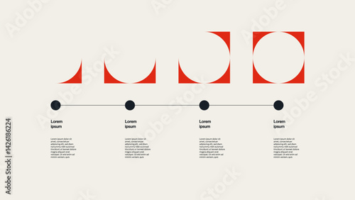 Growth and Progress Business Infographic Vector Template. Presentation concept with minimal style abstract illustration.