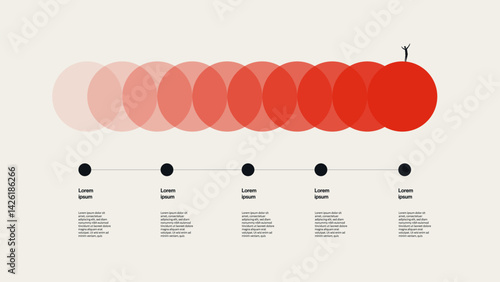 Growth and Success Business Infographic Vector Template. Presentation concept with minimal style illustration.