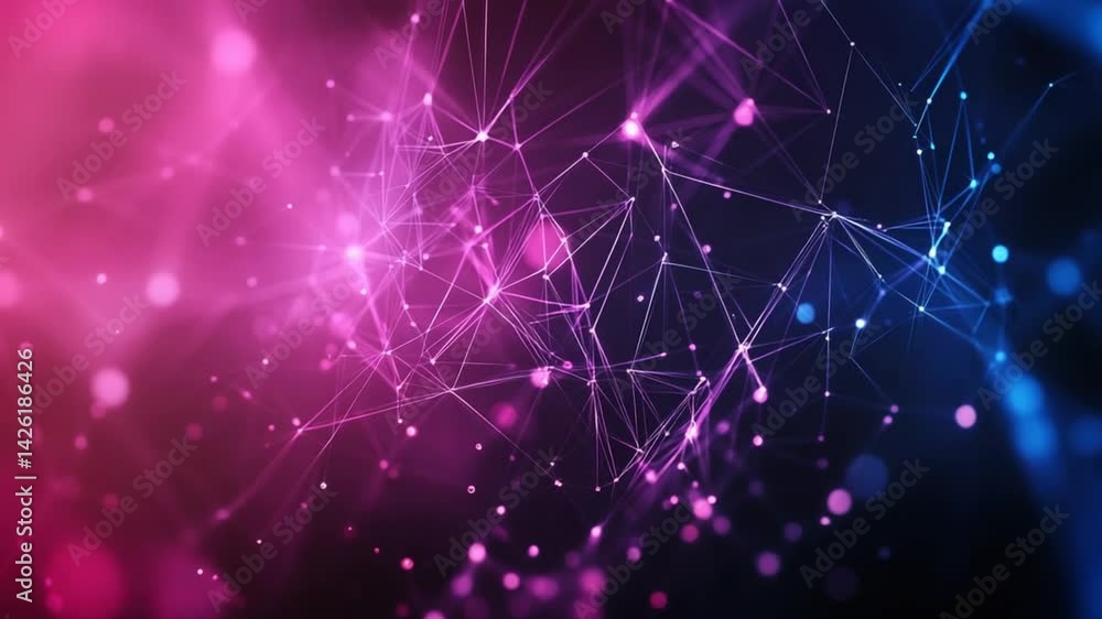 Abstract Plexus Network Connection Background Animation with Geometric Shapes, Dots and Lines Abstract Plexus Network Connection Background Animation with Geometric Shapes, Dots and Lines