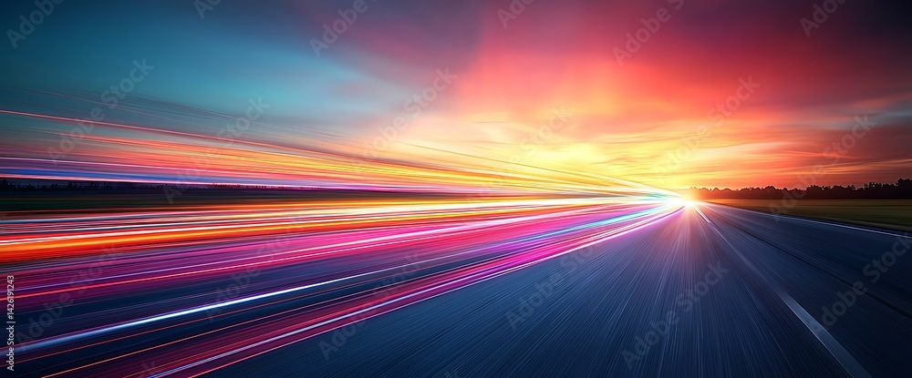 Obraz premium Highway Sunrise