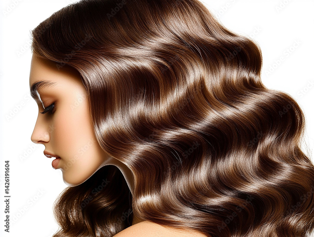 Obraz premium Beautiful hair of a beauty, hairstyle advertising design
