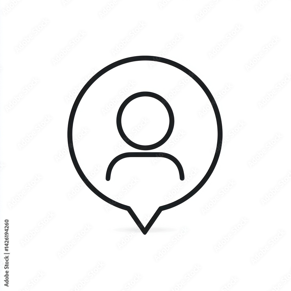 Profile icon, person symbol, white background, web design, user interface Profile icon, person symbol, white background, web design, user interface